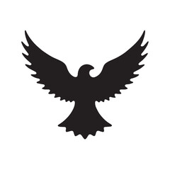 Obraz premium eagle logo vector Bold and clean eagle logo vector, with sharp lines and a strong silhouette 