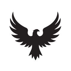 eagle logo vector Bold and clean eagle logo vector, with sharp lines and a strong silhouette 
