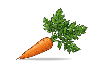 Vibrant Carrot Illustration: Fresh Produce Graphic
