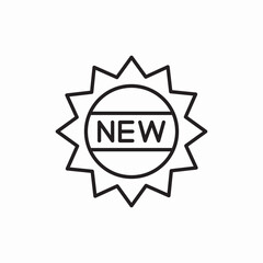 New badge star label icon vector sign