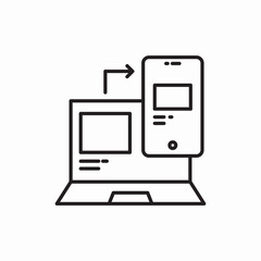 Responsive design device screen icon vector sign