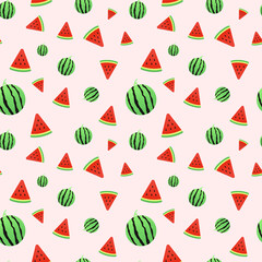 seamless pattern with watermelon