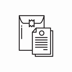 envelope file folder paper icon vector sign