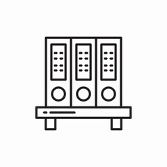 Archive folder document storage icon vector sign