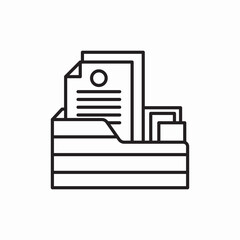 Paper document stack file icon vector sign