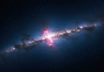 Cosmic Collision: A Vibrant Nebula in Deep Space