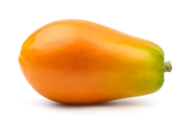 Ripe Papaya isolated on white background. (photo image with retouching process)