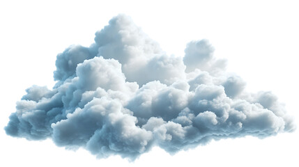 Realistic fluffy cloud isolated on a white background.