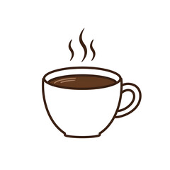 Obraz premium Hot Coffee Cup Illustration