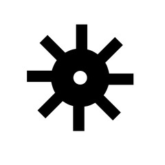 Gears shapes line icons. Flat machine gear icon. Wheel cogwheel vector. Simple outline isolated elements. Black gear.