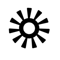 Gears shapes line icons. Flat machine gear icon. Wheel cogwheel vector. Simple outline isolated elements. Black gear.