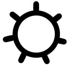 Gears shapes line icons. Flat machine gear icon. Wheel cogwheel vector. Simple outline isolated elements. Black gear.