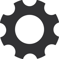 Sleek, minimalist illustration of a gear. Represents technology, settings, engineering, or teamwork. Ideal for web design, icons, and presentations.