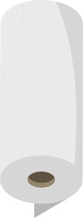 Clean, minimalist illustration of a paper roll.  Perfect for websites, apps, or presentations needing a simple, functional image representing cleanliness, hygiene, or organization.
