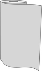 Simple illustration of a roll of paper, perfect for representing cleanliness, organization, or new beginnings.