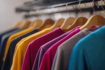 Obraz premium T-shirts on Hangers