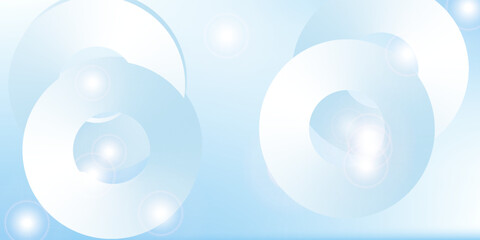 Modern background pastel colorful blue and white gradations. Circle effect style geometric background simple modern abstract