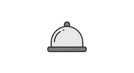 Obraz premium Restaurant cloche Illustration