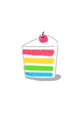 무지개 케이크