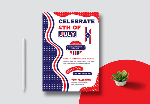 4th Of July Celebration Flyer Layout