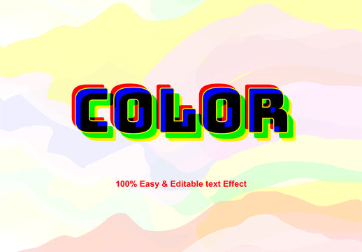 Colorful And Editable Text Effect