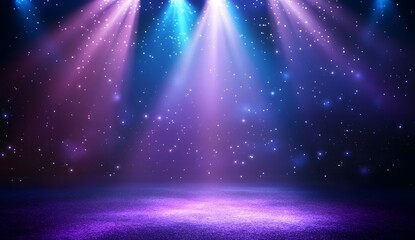 Blue and purple speed light effect on a dark background