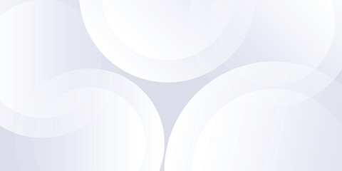 Abstract white background with white circle lines. Digital future technology concept  modern