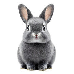 Fototapeta premium Adorable Gray Rabbit Illustration