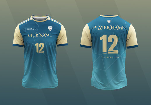 Editable Clean Football Jersey Design