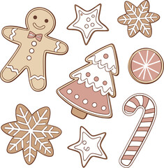 gingerbread cookies set