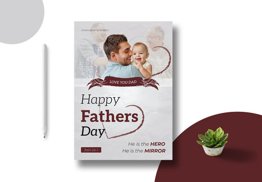 Fathers Day Flyer Layout Design Template