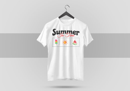 Summer In Time T Shirt Design