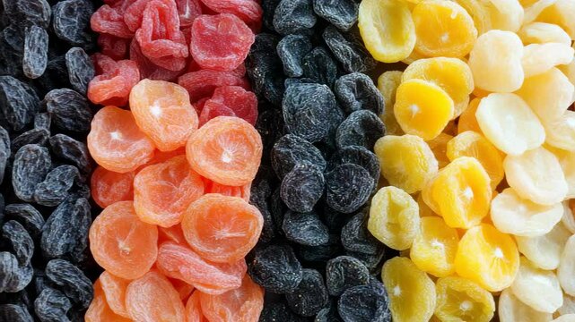 A Close Up of Dried Fruit Assortment