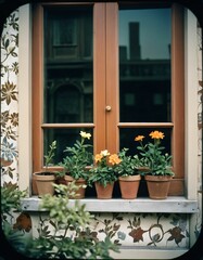 fictional works on flowers and windows