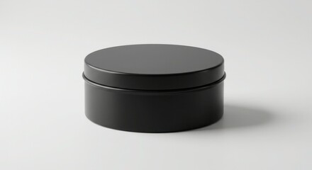 Sleek black container minimalist storage solution