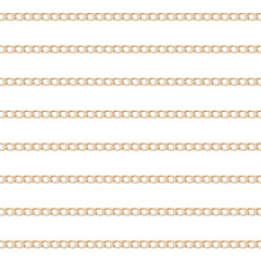Realistic gold chain background Illustration