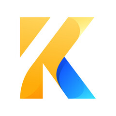 Letter K luxury logo design concept.