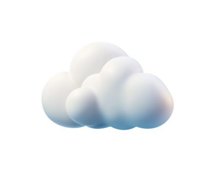 3D white cloud