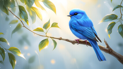 Fototapeta premium blue tit on branch