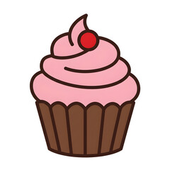 Pink Cupcake Illustration