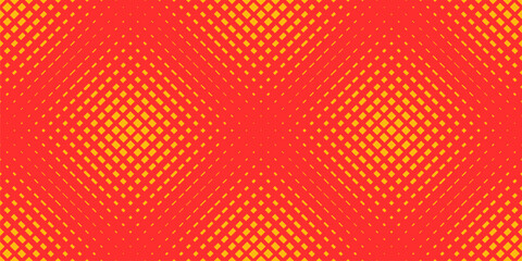 Vector seamless pattern with halftone effect. Abstract geometric background with fading lines, grid, mesh. Funky summer orange and yellow color texture. Trendy sporty pattern. Dynamic creative design