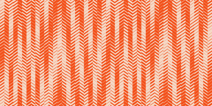 Abstract vector geometric seamless pattern with fading lines, stripes, tracks, halftone shapes. Extreme sport style background, urban art. Bright orange funky texture. Urban pattern. Trending design