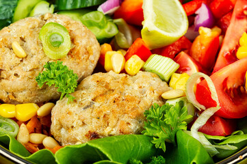 Fish cakes. Fish patties.