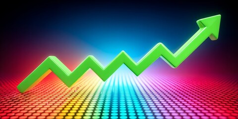 a realistic photo of stock market indexes rising as a symbol of economic confidence