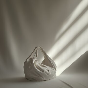 A very aesthetic plastic bag with the sun shining on it. 