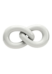 3d Render White Infinity Symbol Endless Looping Abstract Shape Design