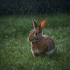 Fototapeta premium rabbit in the grass