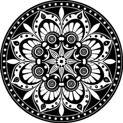abstract floral ornament mandala design vector