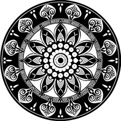 abstract floral ornament mandala design vector