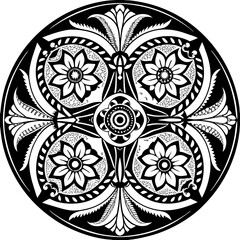 abstract floral ornament mandala design vector